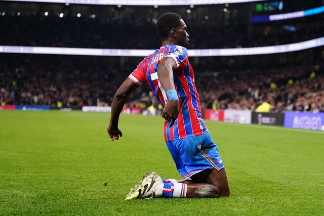 Ismaila Sarr of Crystal Palace celebrates goal during the Premier League match Tottenham Hotspur vs Crystal Palace at Tottenham Hotspur Stadium, London, United Kingdom on 05 March 2026

(Photo by Harvey Murphy/News Images)