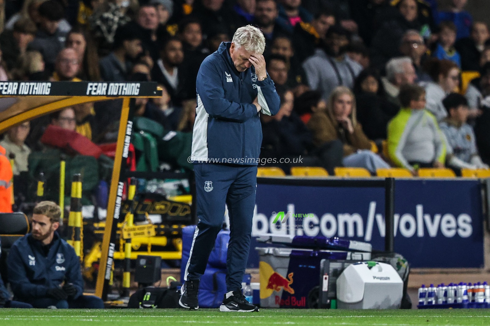 David Moyes manager of Everton reacts during the Carabao Cup round 3 match Wolverhampton Wanderers vs Everton at Molineux, Wolverhampton, United Kingdom, 23rd September 2025

(Photo by Alfie Cosgrove/News Images)