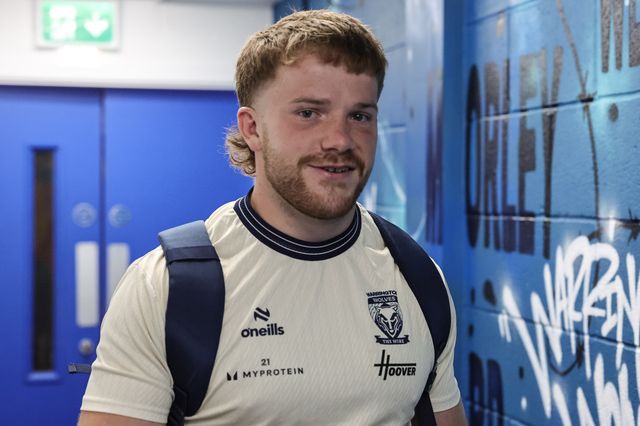 Luke Thomas of Warrington Wolves arrives during the Betfred Super League round 23 match Warrington Wolves vs York Knights at The Halliwell Jones Stadium, Warrington, United Kingdom on 13 August 2026

(Photo by Mark Cosgrove/News Images)