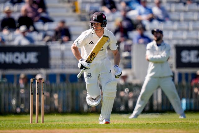 Australian opening batsman Cameron Bancroft of Gloucestershire takes a quick single during the County Championship Division Two Derbyshire vs Gloucestershire at The Central Co-Op County Ground, Derby, United Kingdom on 24 April 2026

(Photo by Maynard Manyowa/News Images)
