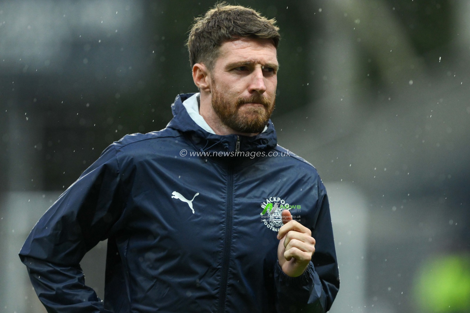 James Husband of Blackpool during the pre-game warmup ahead of the Carabao Cup match Blackburn Rovers vs Blackpool at Ewood Park, Blackburn, United Kingdom, 27th August 2024

(Photo by Craig Thomas/News Images)