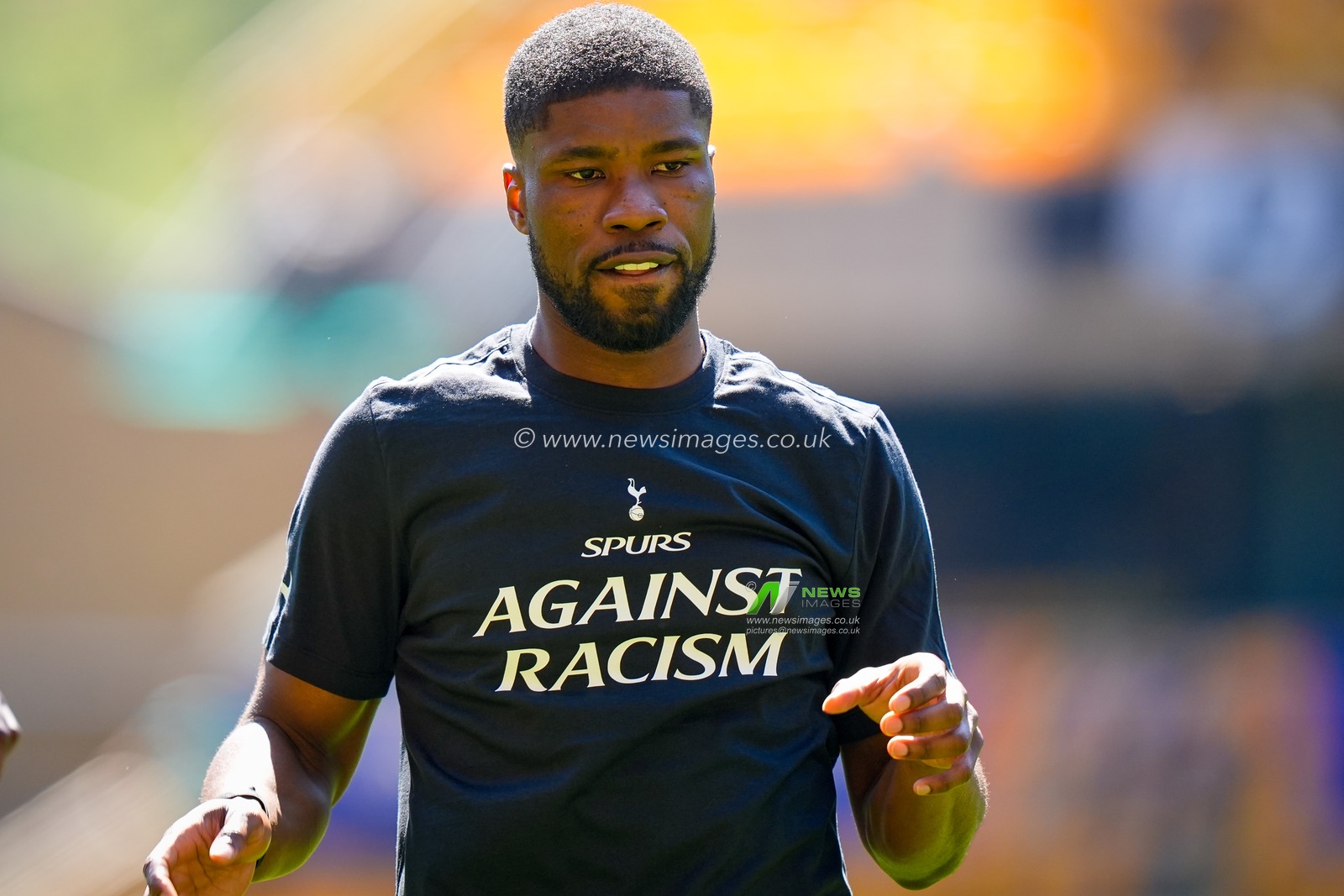 Kevin Danso of Tottenham Hotspur in the pregame warmup session  during the Premier League match Wolverhampton Wanderers vs Tottenham Hotspur at Molineux, Wolverhampton, United Kingdom on 25 April 2026

(Photo by Maynard Manyowa/News Images)