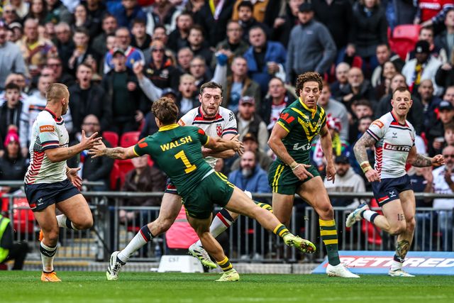 Jake Wardle of England breaks with the ball during the The Ashes Series 2025 England vs Australia at Wembley Stadium, London, United Kingdom, 25th October 2025

(Photo by Alfie Cosgrove/News Images)