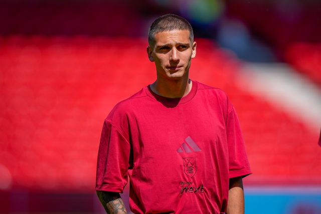 Nicolas Dominguez of Nottingham Forest inspects the pitch prior to kick off during the Premier League match Nottingham Forest vs Bournemouth at City Ground, Nottingham, United Kingdom on 24 May 2026

(Photo by Maynard Manyowa/News Images)