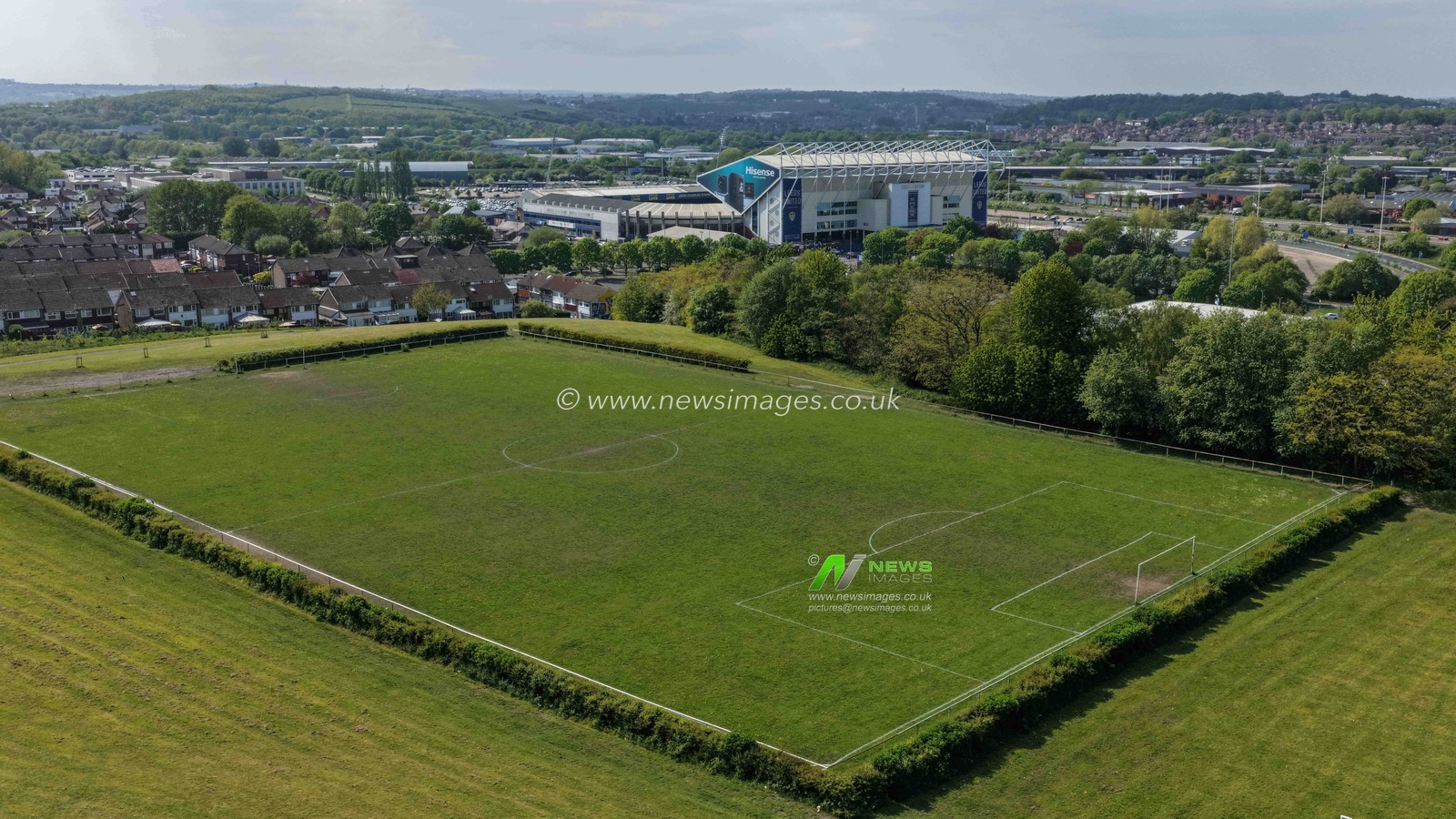 An aerial view of Elland Road during the Premier League match Leeds United vs Burnley at Elland Road, Leeds, United Kingdom on 01 May 2026

(Photo by Mark Cosgrove/News Images)