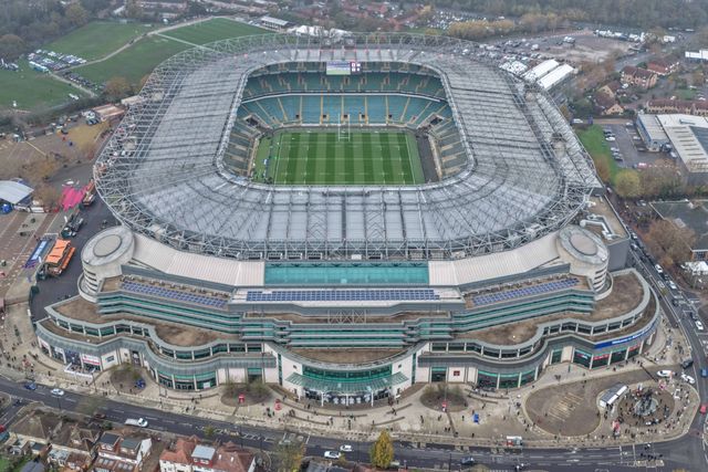 An aerial view of The Allianz Stadium during the Quilter Nations Series 2025 match England vs New Zealand at Allianz Stadium, Twickenham, United Kingdom, 15th November 2025

(Photo by Mark Cosgrove/News Images)

*** GER AUT SUI OUT ***