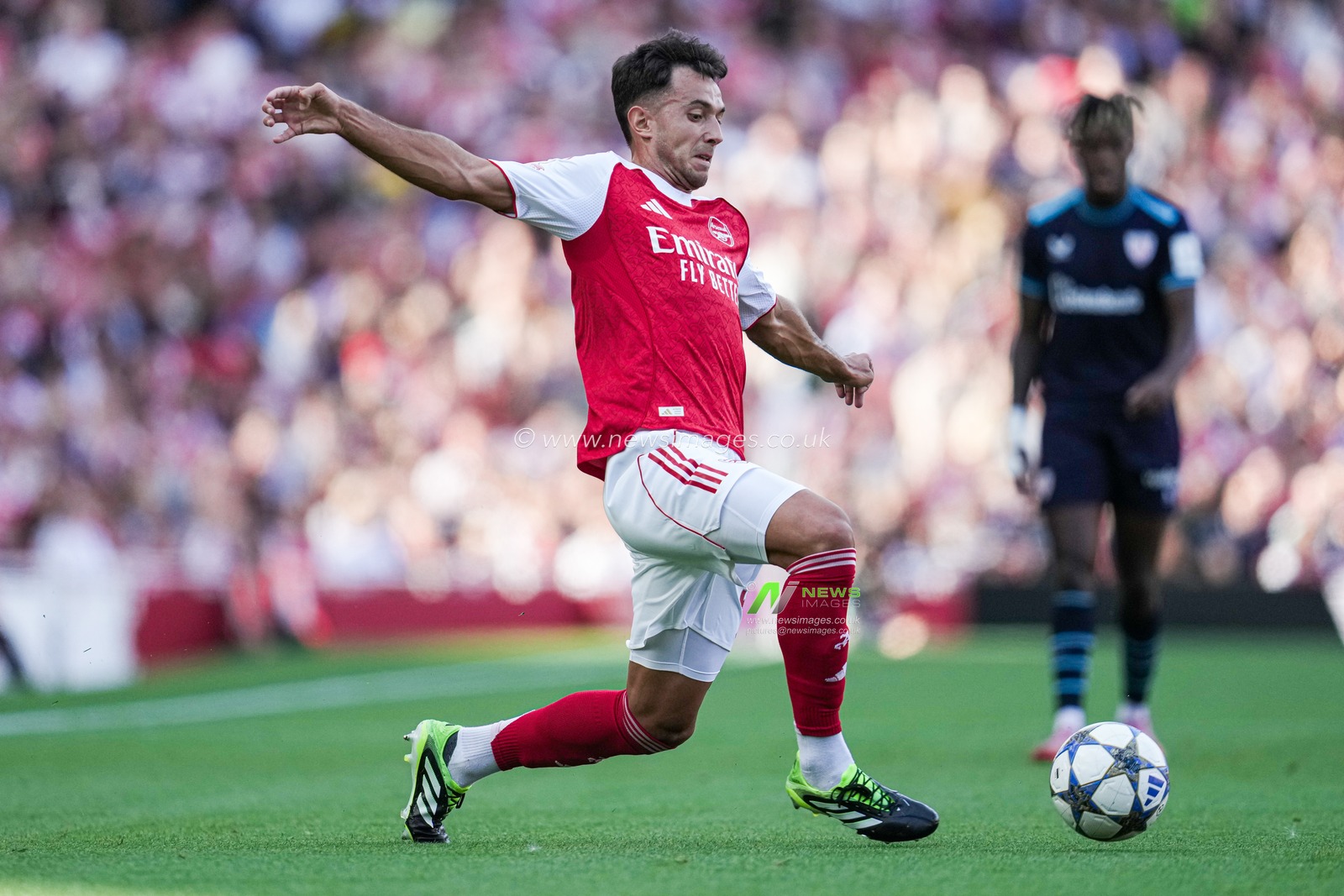 Martin Zubimendi of Arsenal during the Pre-season friendly match Arsenal vs Athletic Bilbao at Emirates Stadium, London, United Kingdom, 9th August 2025

(Photo by Harvey Murphy/News Images)