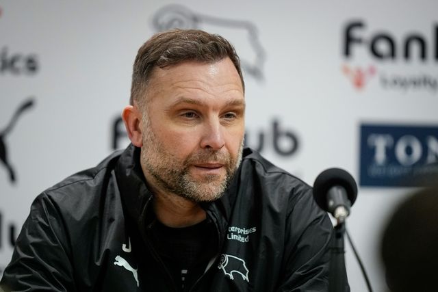 John Eustace manager of Derby County in the manager post-match press conference during the Sky Bet Championship match Derby County vs Swansea City at Pride Park Stadium, Derby, United Kingdom on 14 February 2026

(Photo by Maynard Manyowa/News Images)