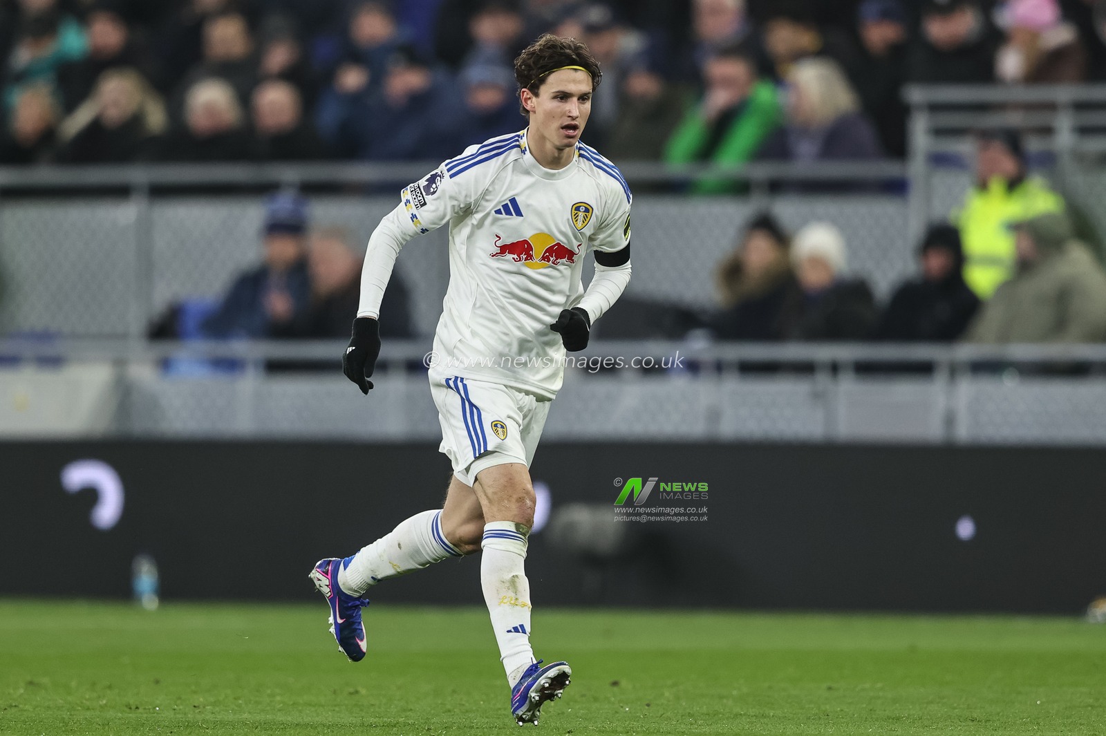 Brenden Aaronson of Leeds United during the Premier League match Everton vs Leeds United at Hill Dickinson Stadium, Liverpool, United Kingdom, 26th January 2026

(Photo by Alfie Cosgrove/News Images)