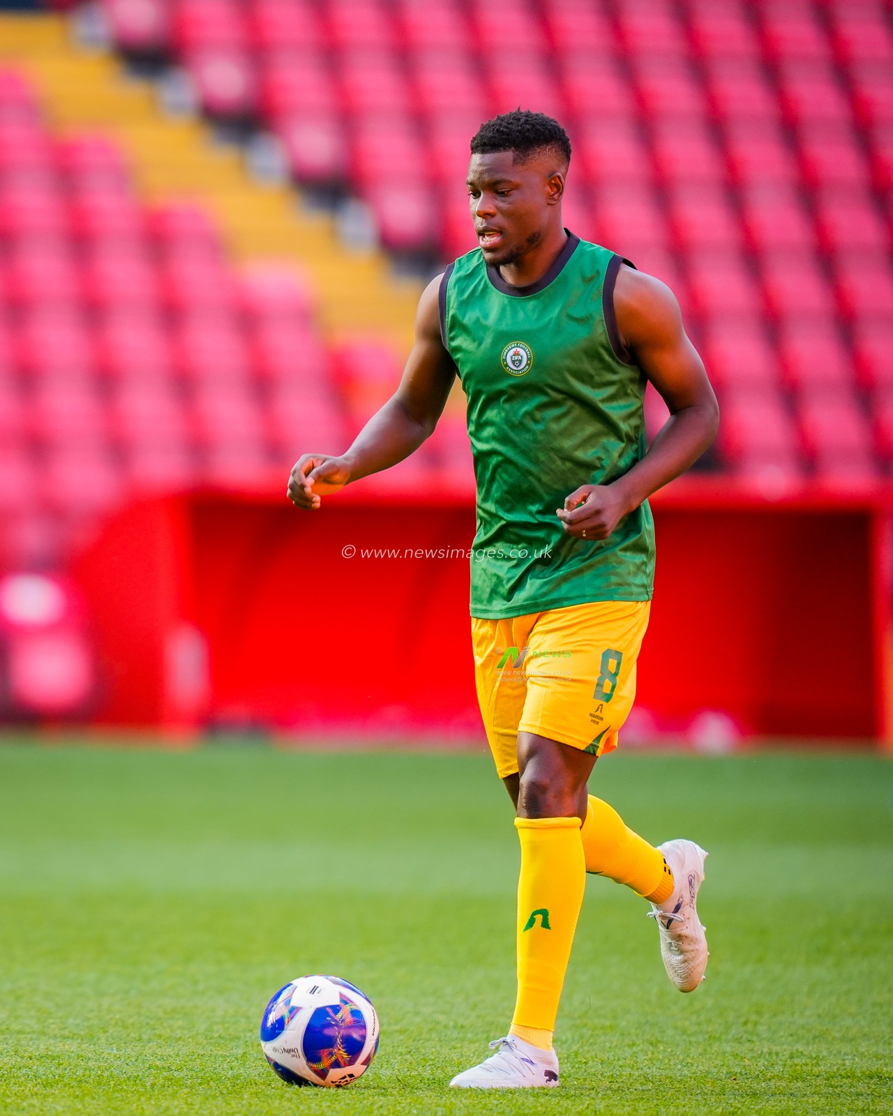 Marshall Munetsi in the pregame warmup session  during the Unity Cup 2026 Semi-Finals match Nigeria vs Zimbabwe at The Valley, London, United Kingdom on 26 May 2026

(Photo by Maynard Manyowa/News Images)