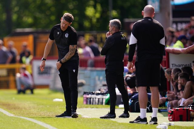 Alex Revell manager of Stevenage during the Sky Bet League One Playoffs Semi-Final match Stevenage vs Stockport County at Lamex Stadium, Stevenage, United Kingdom on 09 May 2026

(Photo by Harvey Murphy/News Images)