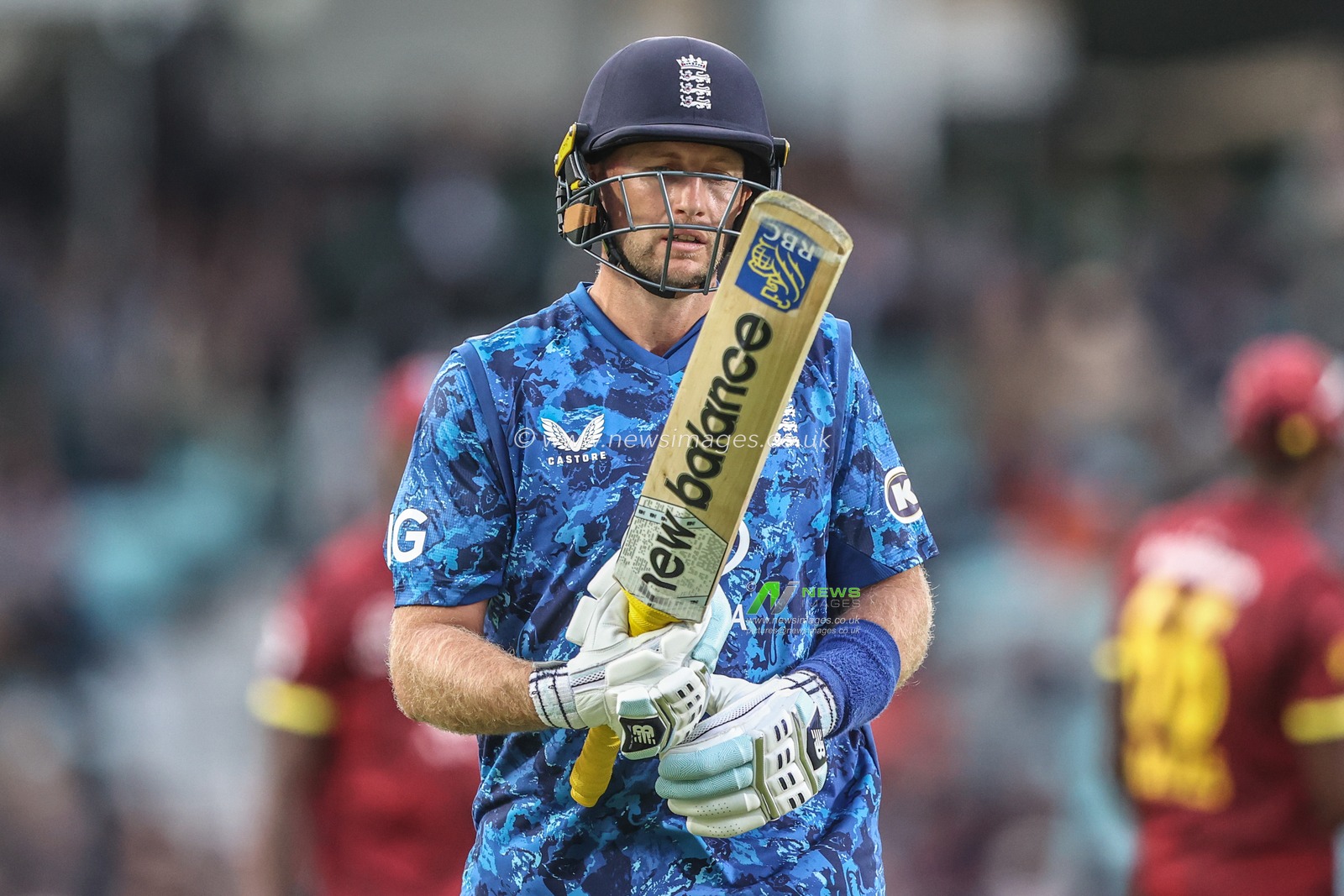 Joe Root of England leaves the field of play after being caught out by Shamar Joseph of West Indies during the 3rd Metro Bank ODI England v West Indies at The Kia Oval, London, United Kingdom, 3rd June 2025

(Photo by Alfie Cosgrove/News Images)