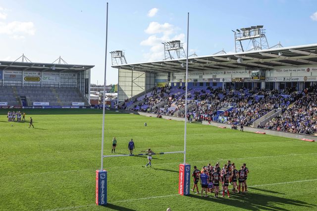 Ewan Irwin of Warrington Wolves converts for a goal during the Betfred Challenge Cup round 4 match Goole Vikings vs Warrington Wolves at The Halliwell Jones Stadium, Warrington, United Kingdom on 14 March 2026

(Photo by Mark Cosgrove/News Images)