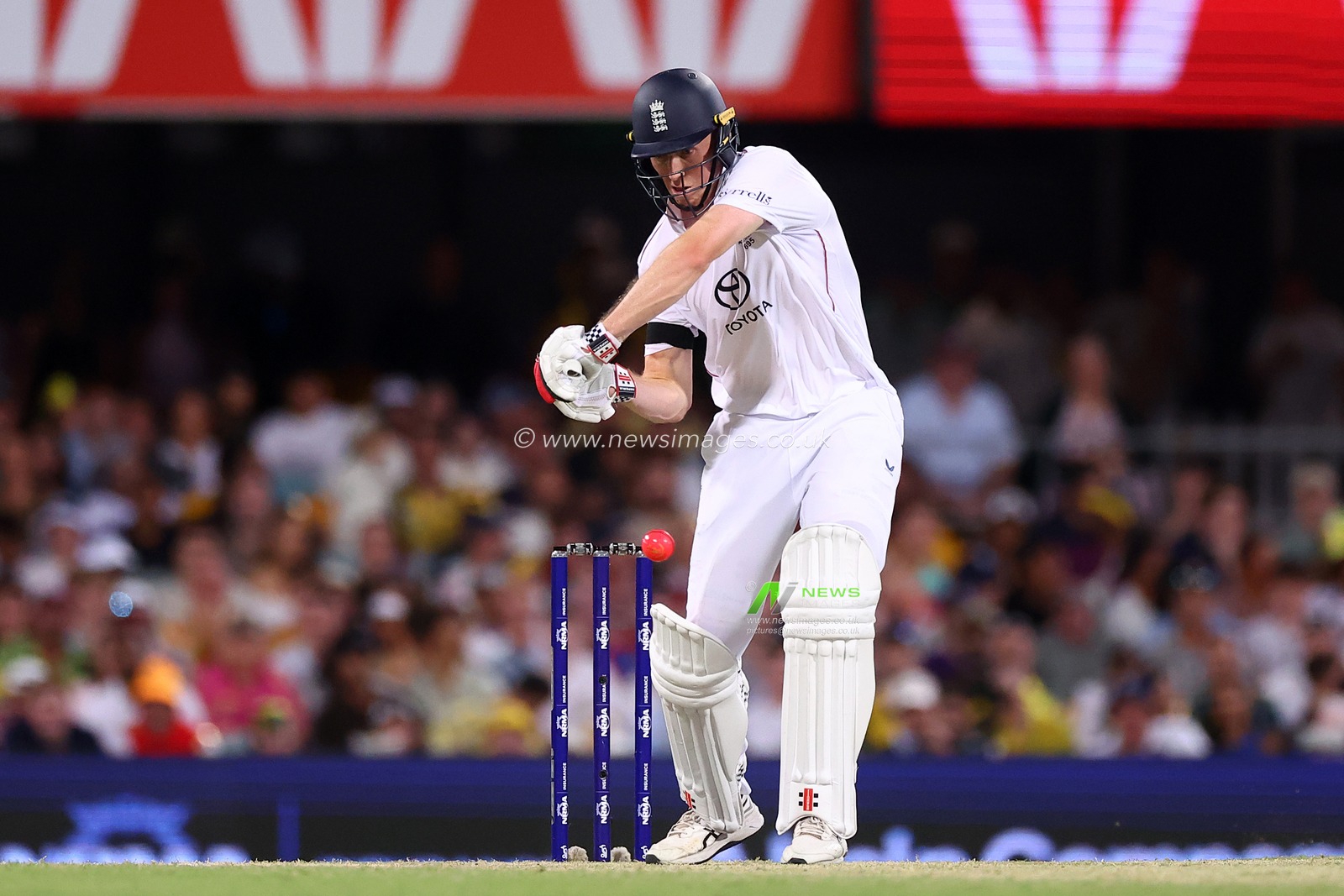 Zak Crawley of England  bats during Day 3 of the Second Test in the NRMA Insurance Ashes Series Australia vs England at The Gabba, Brisbane Cricket Ground, Brisbane, Australia, 6th December 2025

(Photo by Patrick Hoelscher/News Images)

*** GER AUT SUI OUT ***