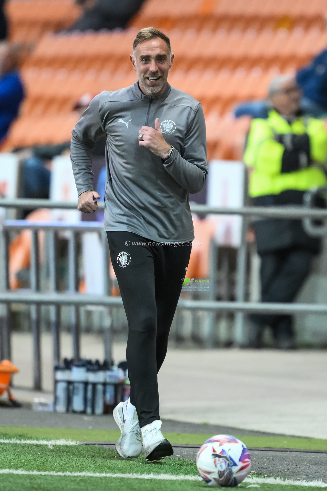 Richard Keogh interim head coach of Blackpool during the Bristol Street Motors Trophy match Blackpool vs Crewe Alexandra at Bloomfield Road, Blackpool, United Kingdom, 3rd September 2024

(Photo by Craig Thomas/News Images)