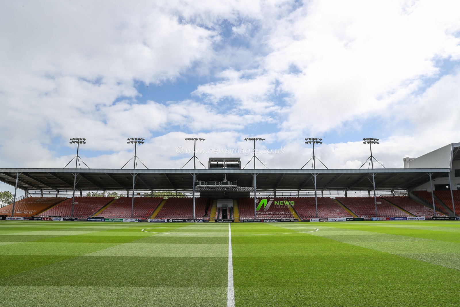 A general view inside of Bloomfield Road, home of Blackpool ahead of the Sky Bet League 1 match Blackpool vs Bristol Rovers at Bloomfield Road, Blackpool, United Kingdom, 3rd May 2025

(Photo by Gareth Evans/News Images)