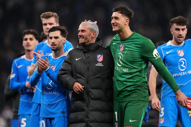 Atletico Madrid players at full time during the UEFA Champions League match Tottenham Hotspur vs Atletico Madrid at Tottenham Hotspur Stadium, London, United Kingdom on 18 March 2026

(Photo by Harvey Murphy/News Images)