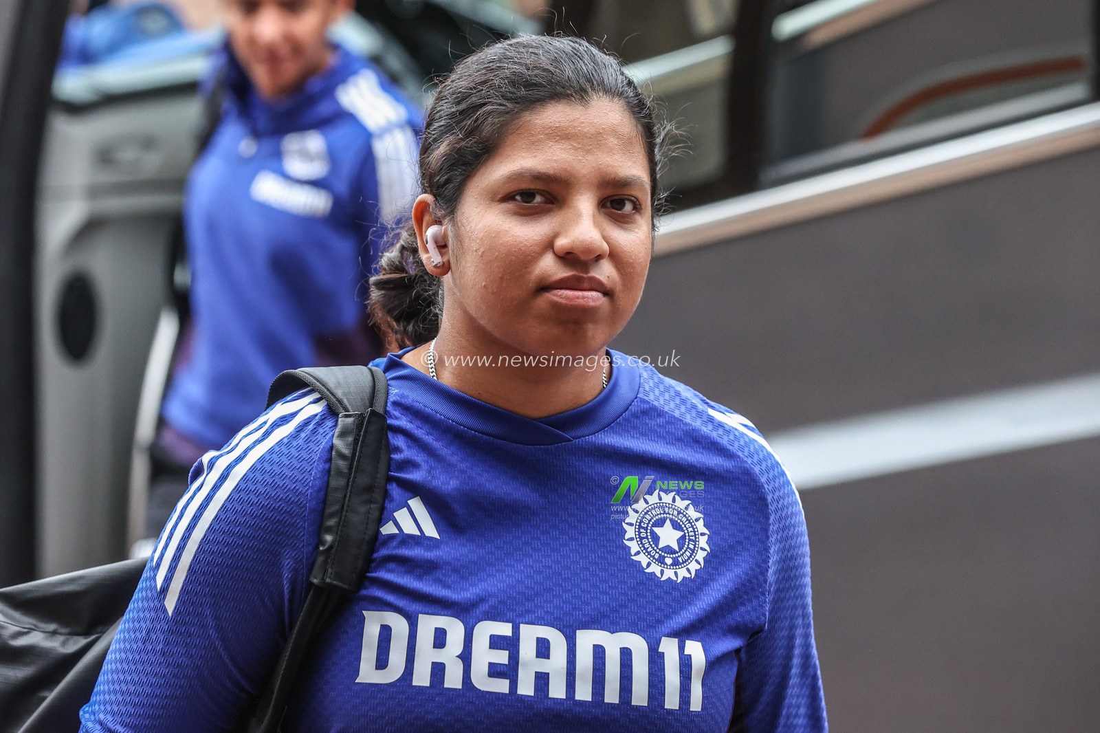 India players arrive during the 3rd Metro Bank One Day International England Women vs India Women at Banks Homes Riverside Stadium, Chester-le-street, United Kingdom, 22nd July 2025

(Photo by Alfie Cosgrove/News Images)