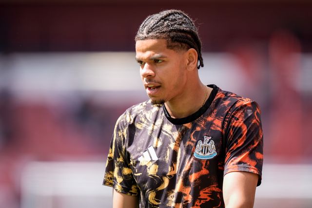 William Osula of Newcastle United in the pregame warmup session  during the Premier League match Nottingham Forest vs Newcastle Untied at City Ground, Nottingham, United Kingdom on 10 May 2026

(Photo by Maynard Manyowa/News Images)