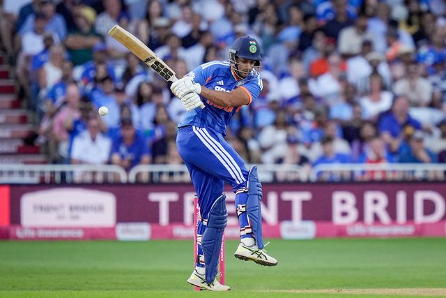 Shivam Dube of India is strangled down the leg side and caught out by Jod Buttler of England off Josh Tongue of England during the Third Vitality T20 International match England vs India at Trent Bridge, Nottingham, United Kingdom on 07 July 2026

(Photo by Maynard Manyowa/News Images)