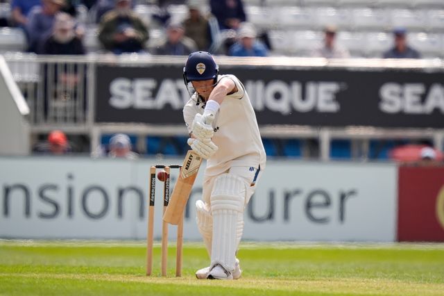 Harry Came edges the ball and is caught out during the County Championship Division Two Derbyshire vs Northamptonshire day one match at The Central Co-Op County Ground, Derby, United Kingdom on 08 May 2026

(Photo by Maynard Manyowa/News Images)