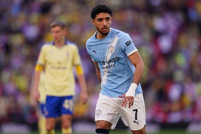 Omar Marmoush of Manchester City during the Emirates FA Cup Semi-Final match Manchester City vs Southampton at Wembley Stadium, London, United Kingdom on 25 April 2026

(Photo by Harvey Murphy/News Images)