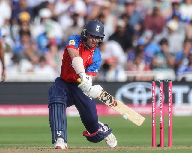 Sam Curran of England hits a four during the Third Vitality T20 International match England vs India at Trent Bridge, Nottingham, United Kingdom on 07 July 2026

(Photo by Mark Cosgrove/News Images)