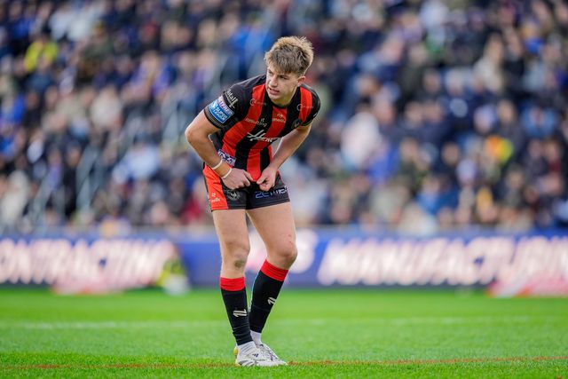 Ewan Irwin of Warrington Wolves during the Betfred Super League round 1 match Leeds Rhinos vs Warrington Wolves at AMT Headingley Stadium, Leeds, United Kingdom on 29 March 2026

(Photo by Maynard Manyowa/News Images)