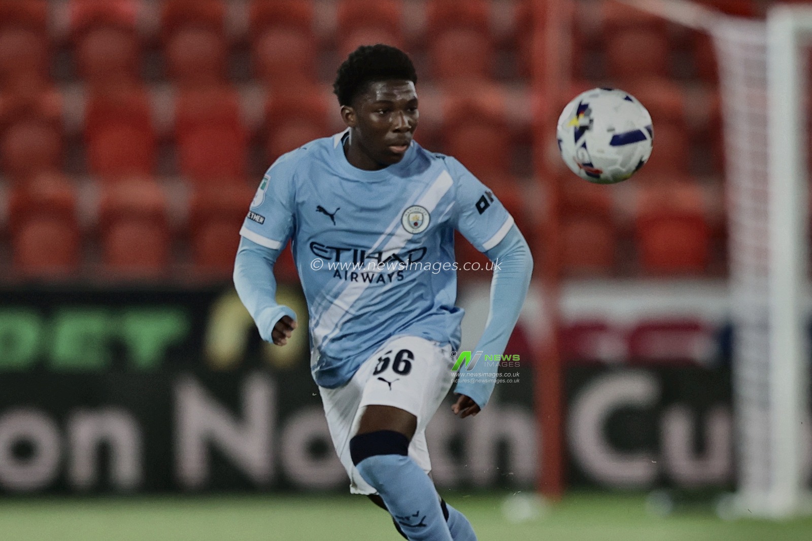 Ryan McAidoo of Manchester City during the The Vertu Trophy Northern Group E Rotherham United vs Manchester City U21 at New York Stadium, Rotherham, United Kingdom, 28th October 2025

(Photo by Alfie Cosgrove/News Images)

*** GER AUT SUI OUT ***