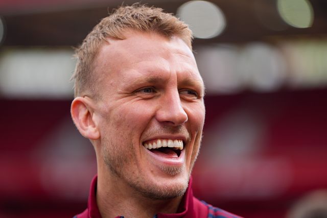 Dan Burn of Newcastle United laughs while speaking to commentator Martin Taylor during the Premier League match Nottingham Forest vs Newcastle Untied at City Ground, Nottingham, United Kingdom on 10 May 2026

(Photo by Maynard Manyowa/News Images)