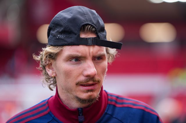 Nick Woltemade of Newcastle United inspects the pitch prior to kick off during the Premier League match Nottingham Forest vs Newcastle Untied at City Ground, Nottingham, United Kingdom on 10 May 2026

(Photo by Maynard Manyowa/News Images)