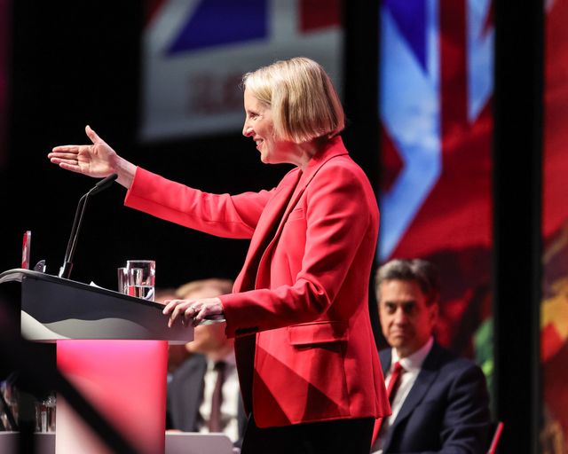 Emma Reynolds MP, Secretary of State for the Environment, Food and Rural Affairs addresses conference during the Labour Party Annual Conference 2025 Day 4 at ACC, Liverpool, United Kingdom, 1st October 2025

(Photo by Mark Cosgrove/News Images)