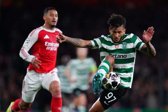 Luis Suarez of Sporting CP with the ball during the UEFA Champions League Quarter Finals match Arsenal vs Sporting CP at Arsenal stadium, London, United Kingdom on 15 April 2026

(Photo by Harvey Murphy/News Images)
