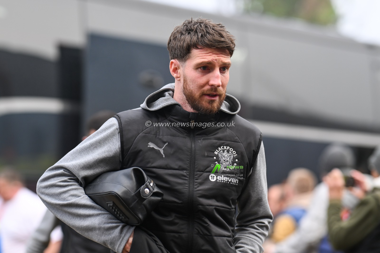 James Husband of Blackpool arrives ahead of the Sky Bet League 1 match Wrexham vs Blackpool at SToK Cae Ras, Wrexham, United Kingdom, 26th December 2024

(Photo by Craig Thomas/News Images)
