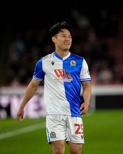Ryoya Morishita of Blackburn Rovers reacts after a referee decision during the Sky Bet Championship match Sheffield United vs Blackburn Rovers at Bramall Lane, Sheffield, United Kingdom on 22 April 2026

(Photo by Maynard Manyowa/News Images)