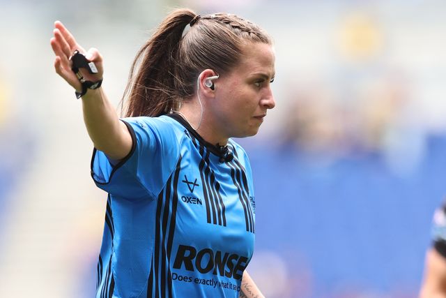 Referee Tara Jones during the Betfred Super League Magic Weekend match Huddersfield Giants vs York Knights at Hill Dickinson Stadium, Liverpool, United Kingdom on 04 July 2026

(Photo by Alfie Cosgrove/News Images)