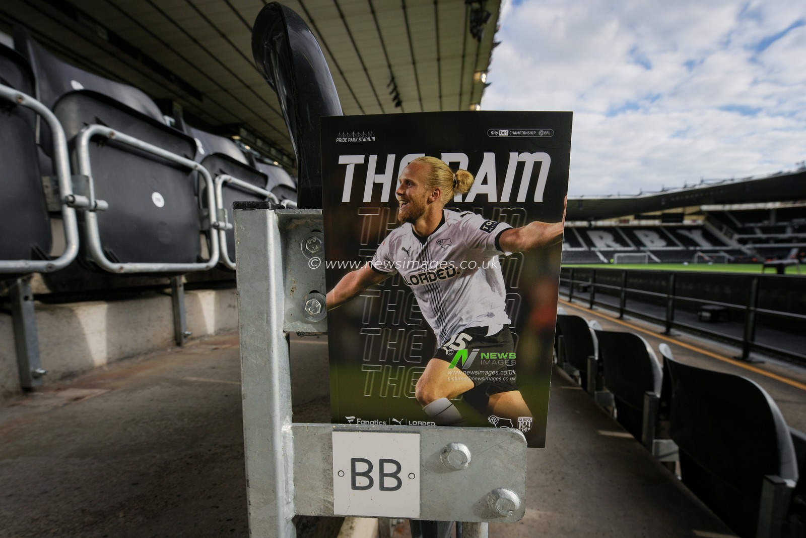 Lars-Jørgen Salvesen of Derby County in the match day program prior to kick off during the Sky Bet Championship match Derby County vs West Bromwich Albion at Pride Park Stadium, Derby, United Kingdom on 09 September 2026

(Photo by Maynard Manyowa/News Images)