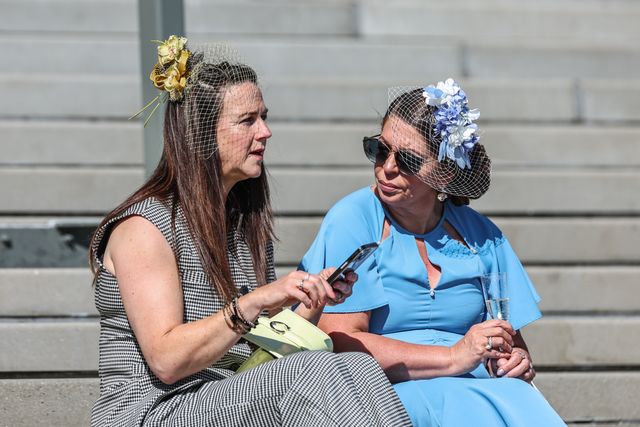 Racegoers during the Randox Grand National 2025 Day 3 Grand National Day at Aintree Racecourse, Liverpool, United Kingdom, 5th April 2025

(Photo by Mark Cosgrove/News Images)