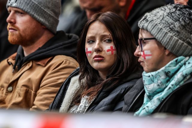 England fans during the The Ashes Series 2025 England vs Australia at Wembley Stadium, London, United Kingdom, 25th October 2025

(Photo by Alfie Cosgrove/News Images)