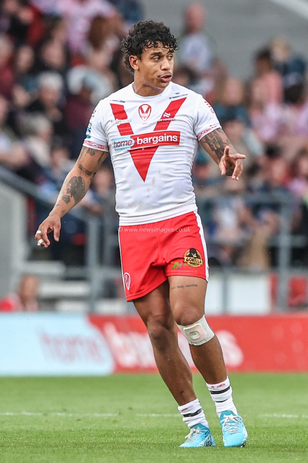 Tristan Sailor of St. Helens during the Betfred Super League round 19 match St Helens vs Leigh Leopards at Totally Wicked Stadium, St Helens, United Kingdom, 17th July 2025

(Photo by Alfie Cosgrove/News Images)