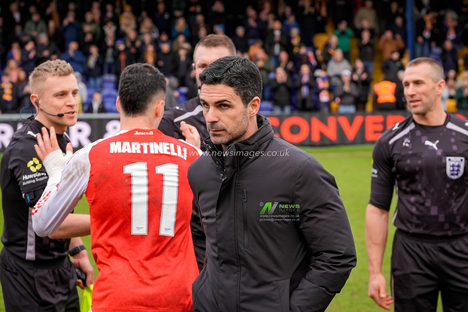 Mikel Arteta manager of Arsenal at full time during the Emirates FA Cup fifth round match Mansfield Town vs Arsenal at One Call Stadium, Mansfield, United Kingdom on 07 March 2026

(Photo by Maynard Manyowa/News Images)