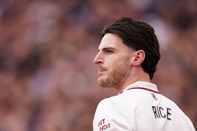 Declan Rice of Arsenal during the Premier League match West Ham United vs Arsenal at London Stadium, London, United Kingdom on 10 May 2026

(Photo by Harvey Murphy/News Images)