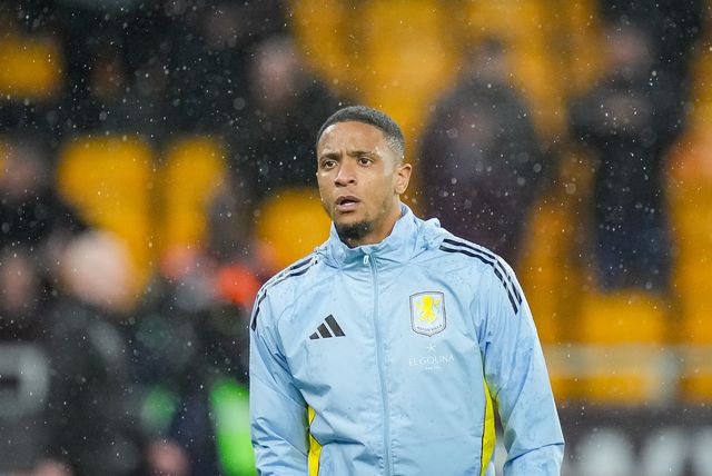 Ezri Konsa of Aston Villain the pregame warmup session  during the Premier League match Wolverhampton Wanderers vs Aston Villa at Molineux, Wolverhampton, United Kingdom on 27 February 2026

(Photo by Maynard Manyowa/News Images)