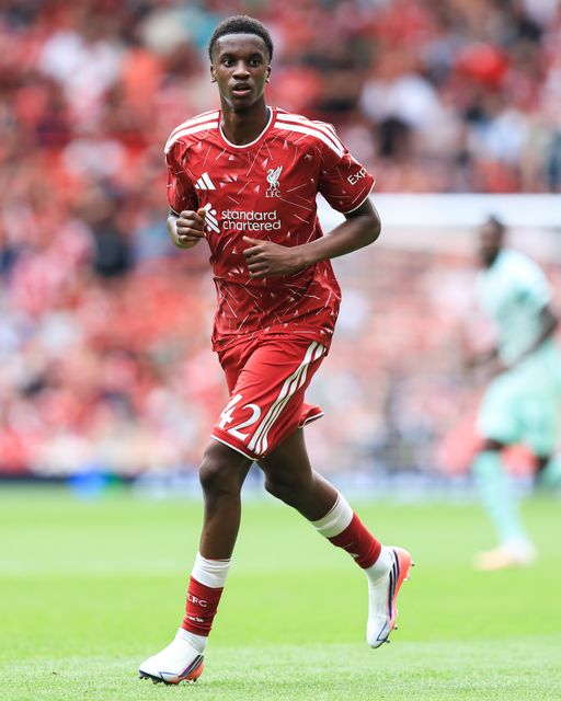 Trey Nyoni of Liverpool during the pre-season friendly match Liverpool vs Monaco at Anfield, Liverpool, United Kingdom on 09 August 2026

(Photo by Jorge Horsted/News Images)