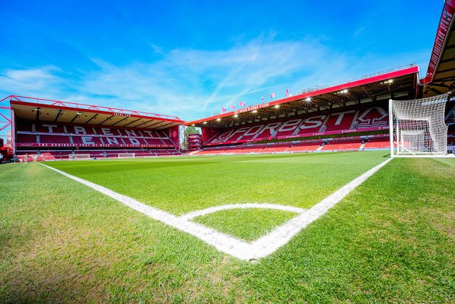 A general view of the pitch and stands during the Premier League match Nottingham Forest vs Bournemouth at City Ground, Nottingham, United Kingdom on 24 May 2026

(Photo by Maynard Manyowa/News Images)