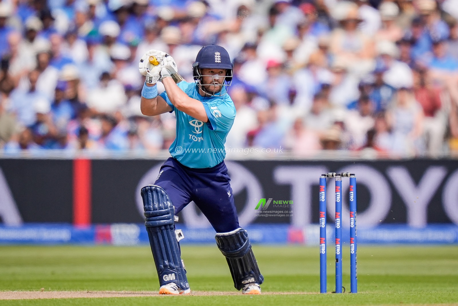Ben Duckett hits a four during the 1st Metro Bank ODI match England vs India at Edgbaston, Birmingham, United Kingdom on 14 July 2026

(Photo by Maynard Manyowa/News Images)