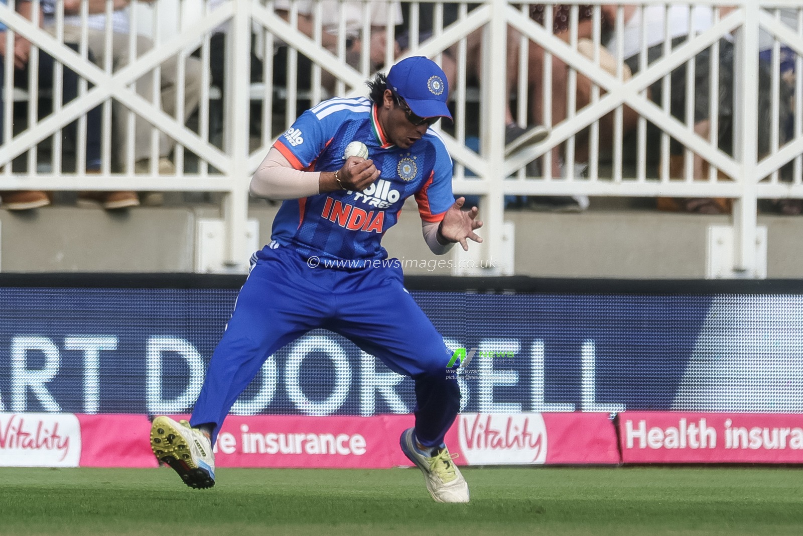 Abhishek Sharma of India catches out England captain Harry Brook (not pictured) during the Third Vitality T20 International match England vs India at Trent Bridge, Nottingham, United Kingdom on 07 July 2026

(Photo by Mark Cosgrove/News Images)