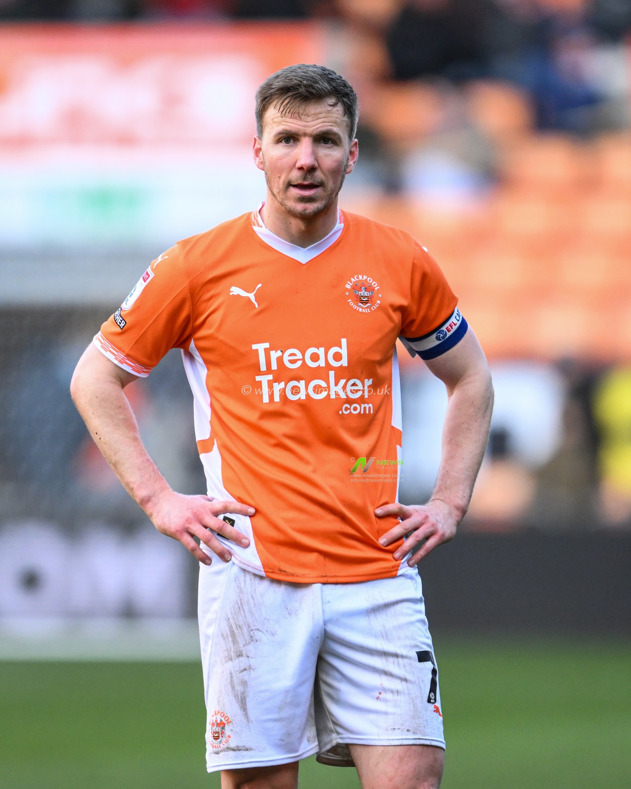 Lee Evans of Blackpool during the Sky Bet League 1 match Blackpool vs Leyton Orient at Bloomfield Road, Blackpool, United Kingdom, 15th March 2025

(Photo by Craig Thomas/News Images)