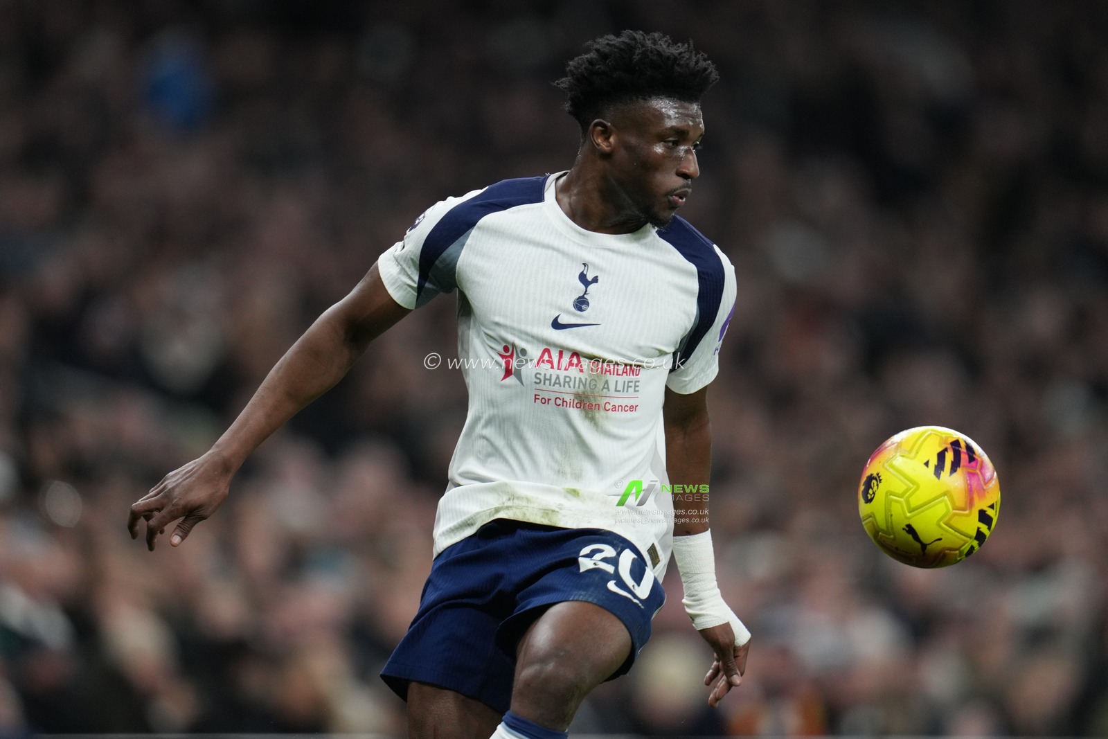 Mohammed Kudus of Tottenham Hotspur during the Premier League match Tottenham Hotspur vs Liverpool at Tottenham Hotspur Stadium, London, United Kingdom, 20th December 2025

(Photo by Harvey Murphy/News Images)

*** GER AUT SUI OUT ***