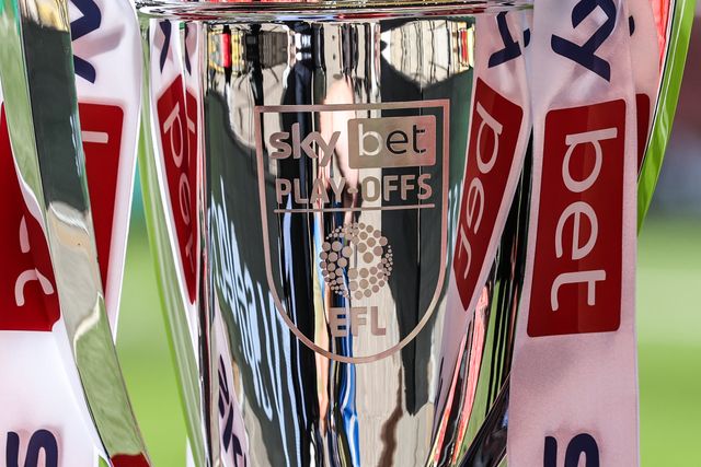 The Sky Bet Championship Playoff Final trophy during the Sky Bet Championship Playoffs Final match Hull City vs Middlesbrough at Wembley Stadium, London, United Kingdom on 23 May 2026

(Photo by Alfie Cosgrove/News Images)